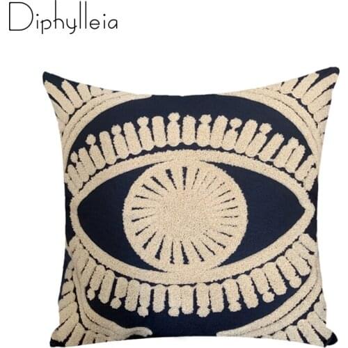 Diphylleia Etsy Handmade Moroccan Style Big Eye Embroidery Pillow Cover Sofa Couch Living Room Cushion Cover Pillow Case 45x45cm