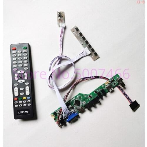 For LTN156AT09-H01/H02/H03 15.6" LVDS 40Pin WLED 1366*768 T.V screen controller drive board VGA+AV+USB+RF notebook PC kit