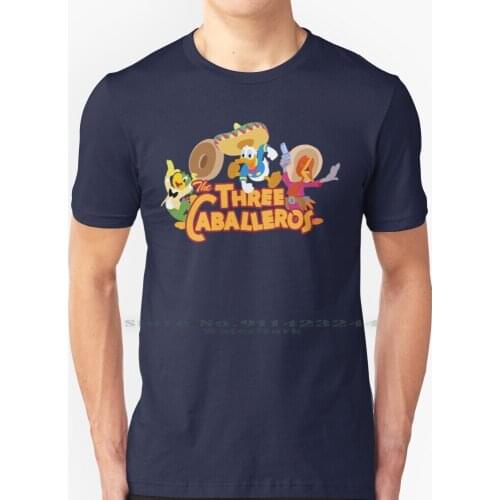 The Caballeros , Three Amigos In Technicolor T Shirt 100% Pure Cotton Brazil Zé Carioca Bahia Amigos Caballeros Guitar Salsa