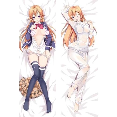 Hot japanese anime Decorative Hugging body pillow cover case Shokugeki no Soma Double sided 50x160CM