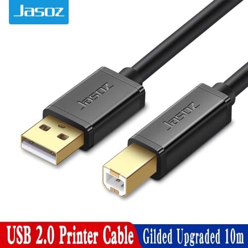 Jasoz USB Printer Cable USB 2.0 Type A Male To B Male Sync Data Scanner Printer Cable for ZJiang HP Canon Epson USB Printer 2m 5
