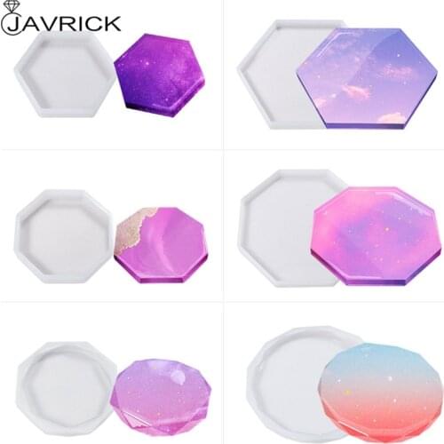 Crystal Epoxy Coaster Resin Mold Cup Mat Pad Casting Silicone Mould DIY Crafts Jewelry Making Tools