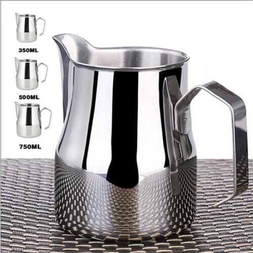 Stainless Steel Milk Jug Espresso Cups Coffee Foamer Mugs Italian Latte Art Latte Milk Frothing Jug Pitcher Cup 350/500/750 Ml
