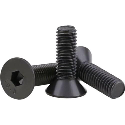 M12 M16 M20 Black Countersunk Head Hex Socket Screws Allen Bolts DIN7991 High Tensile Grade 10.9 Carbon Steel