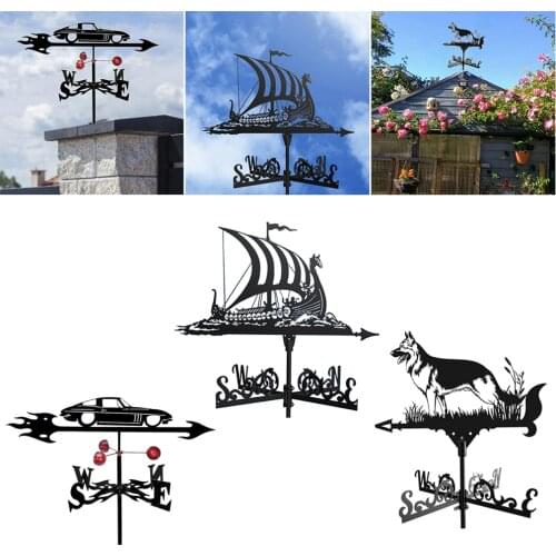Metal Weather Vane Garden Stake Ornament Roof Weathervane Dog