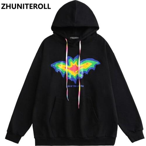 Harajuku 2021 Cartoon Print Men Hoodies Streetwear Hip Hop Fashion Casual Pullover Hooded Sweatshirts Men Couple Tops Clothing