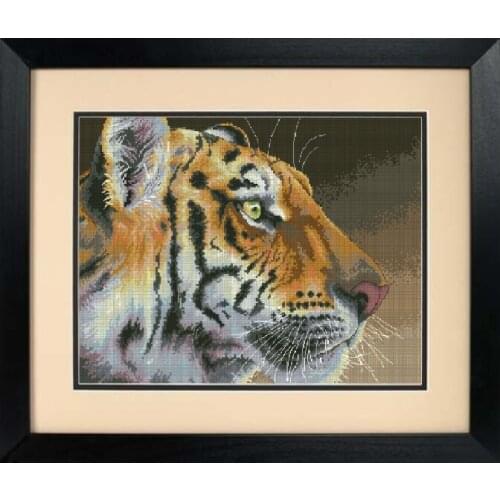 "Tiger" Aniamls cartoon Counted cross stitch kit 14ct 11ct printed fabric embroidery DIY needlework High Quality