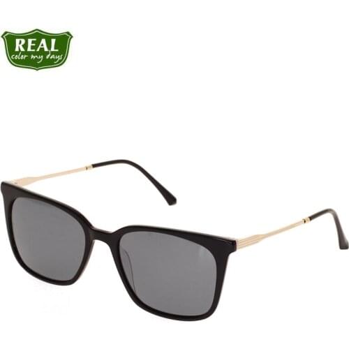 REAL Fashion Ultralight Brand Designer Classic Acetate Polarized Sunglasses Men Women Driving Sun Glasses Male Goggle UV400