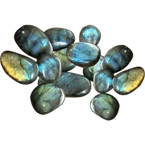 Natural Crystal Moonstone Raw Stones Ornament Polished Quartz Labradorite Handicraft Fish Tank Decorating Stone Healing Stone