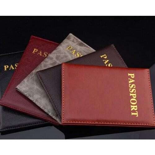 Women Travel Passport Business Card Holder PU Leather Passport Cover ID Credit Card Holder Passport Protective Storage Bag