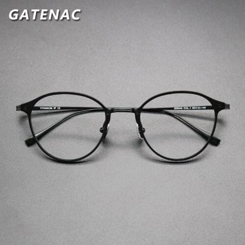 Vintage Pure Titanium Eyeglasses Frame Men Retro Luxury Brand Optical Glasses Frame Women 2021 New Prescription Myopia Eyewear
