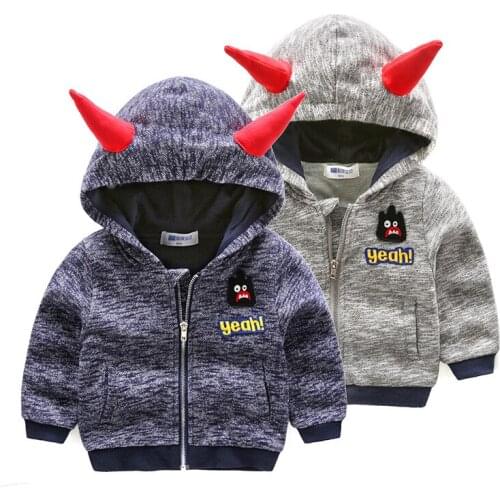 2019 Autumn children hoodies sweatshirt Boys girl cotton cartoon 3D monster dinosaurs baby toddler coat kids clothes Windbreake