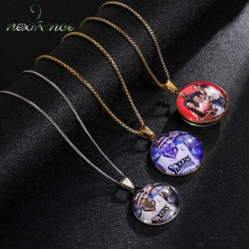 New Customize Color Photo Necklace Stainless Steel Personalized Necklaces & Pendants Gold Chain Picture For Family Jewelry Gifts