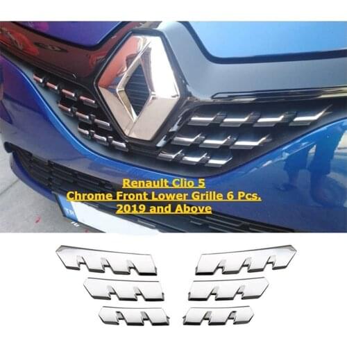 Renault Clio 5 Chrome Front Lower Grille 6 Pcs. 2019 and Above ISO9001 / 2008 A + Quality modified design