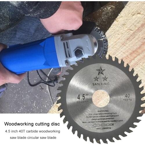 4.5 inch 40T Circular Saw Blade Wood Cutting Disc Metal Chipboard Cutter Multitool Power Tool for Makita Angle Grinder