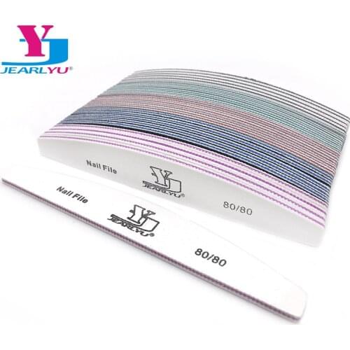 100pcs/lot Nail File Strong Sandpaper Washable Nail Buffer Emery Board 80/100/150/180/240/320 Grit Manicure Wood Care Boat Files