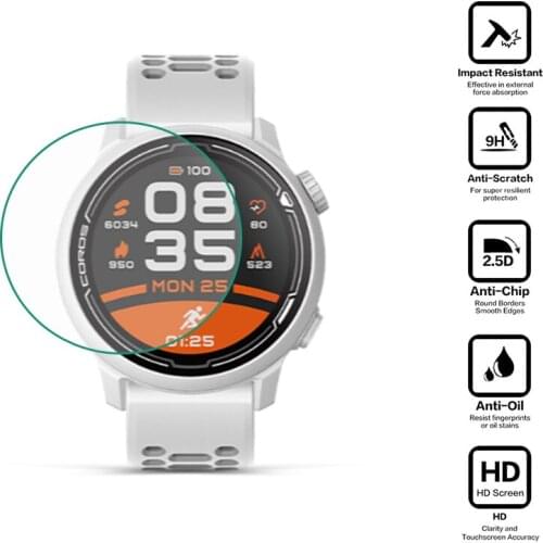 Tempered Glass Clear Protective Film Protection For Coros PACE 2 Sport Smart Watch Pace2 LCD Display Screen Protector Cover