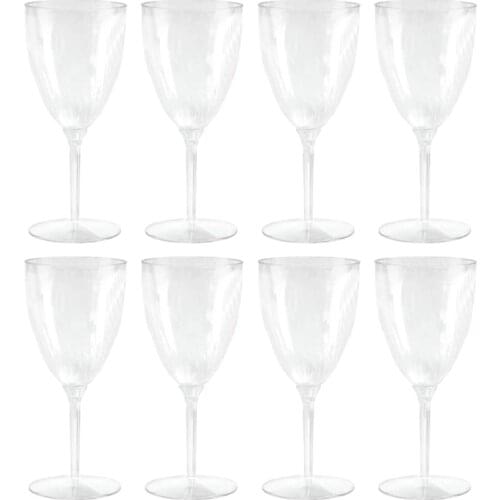 Clear Champagne Goblet Recyclable Champagne Food-grade Plastic Cup Unbreakable Crystal Clear Plastic Wine Glasses Safe
