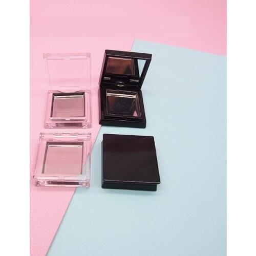 Empty Eyeshadow Palette Square Plastic Cosmetic Container Clear Makeup Highlighter Blusher Case Refillable Powder Compact 10pcs