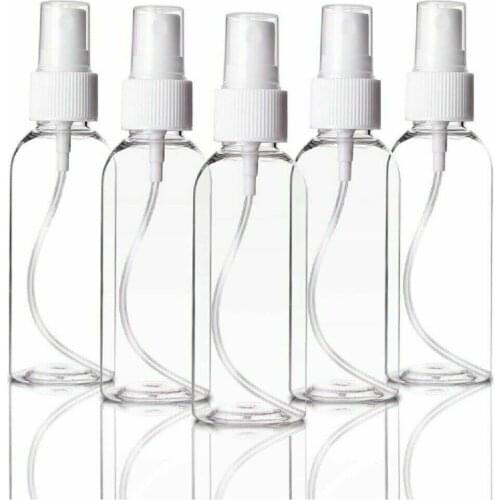 5pcs Clear Spray Bottle Empty Refillable Mist Perfume Cosmetic Container Travel Accessories