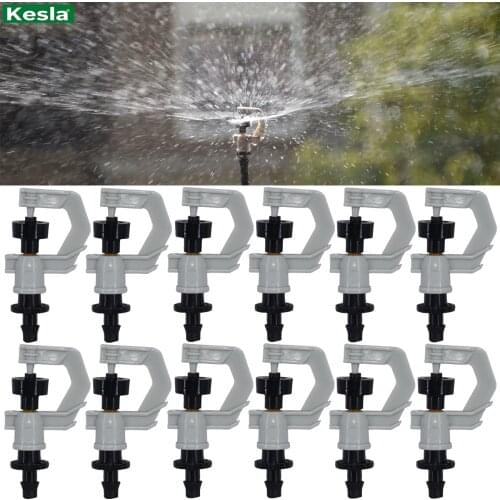 KESLA 5PCS G Type Rotating Nozzle 360 Degree Refraction Watering Sprinklers Garden Irrigation Lawn Sprayed Fittings 4/7mm Hose