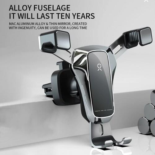 Luxury Gradient Car Phone Holder Mobile Air Vent Mount Clip Cellphone Stand Smartphone GPS For iPhone 12 Huawei Xiaomi Samsung