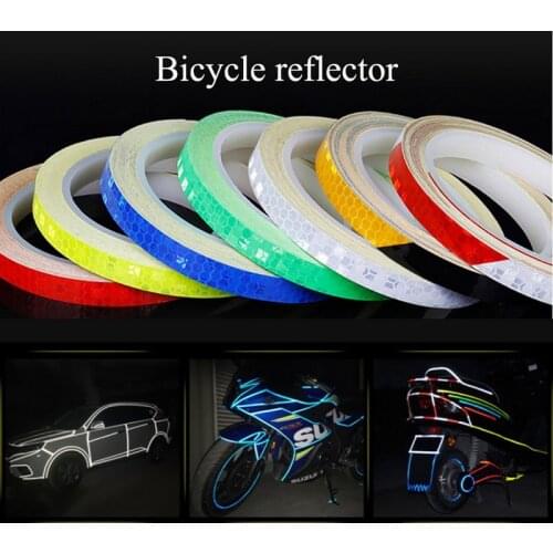 8M Reflective Tape for Bicycle Fluorescent Cycling MTB Sticker Bicycle Car Motorcycle Accessories Decoration Road Reflector
