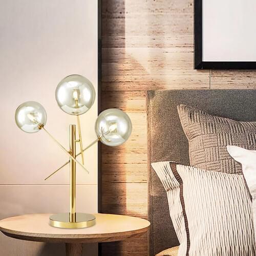 Kind of postmodern contracted Nordic art glass lamp light luxury adjustable character of bedroom the head of a bed lamp