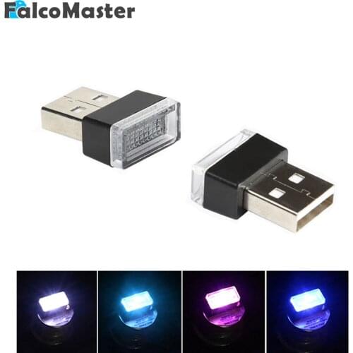 Universal Mini USB Night Light LED Car Interior Atmosphere Lights Feet Lamp Illumination Decoration Interior Bulbs 4 Colors