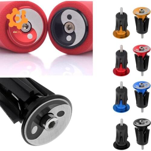 1 Pair Cycling Handlebar Cap Bicycle MTB Grips Aluminum Alloy Road Bike Handle Bar End Plugs Bicycle Parts Black Blue Red Yellow