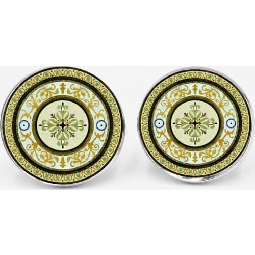 Free Shipping Handmade Wedding Business Mens Cufflinks Mens Shirt Cuffs High Quality Silver Glass Cufflinks Husband Gift