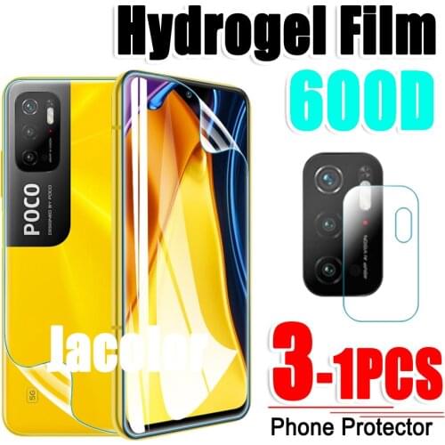 Safety Hydrogel Film For Xiaomi Poco M3 Pro 4G/5G Back Screen Protector Camera Glass For Xiomi Pocophone M3 Soft Film M3Pro HD
