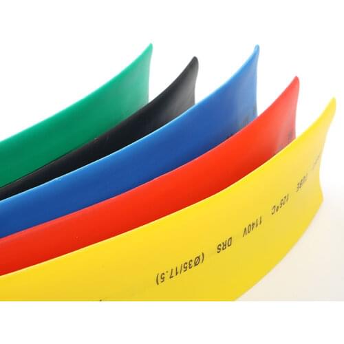 1Meter/lot) 120MM Inner Diameter Heat Shrinkable Tube 5 colors Cable Seelving heat Shrink Tubing