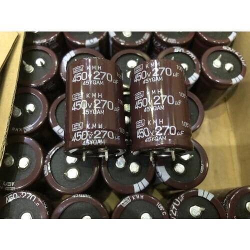 270uF 450V NIPPON NCC kmhSeries 30x45mm Super Downsized 450V270uF Aluminum Electrolytic Capacitor