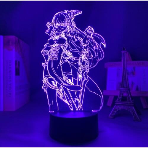 3d Led Night Light Lamp Genshin Impact Beidou Acrylic Led Lamp Game