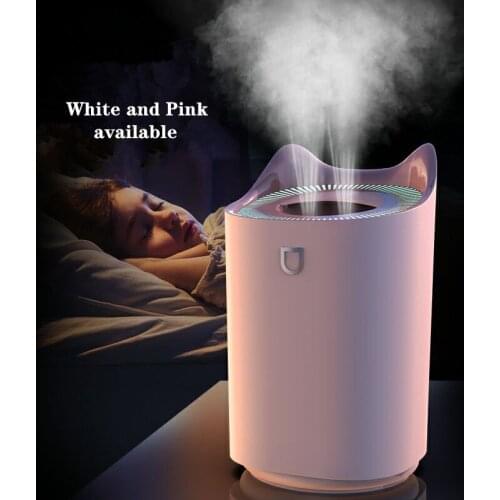 Air Humidifier 3000ML Double Mist Outlets Mute Colorful Lamp Ultrasonic USB Humidificador For Home Car diffuser