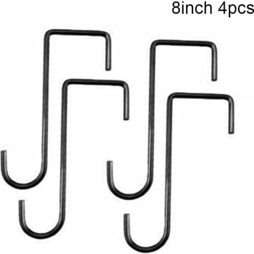 4pcs Metal Fence Hook Brackets Hanging Bracket Patio Home Decor Retro Steel Balcony For Bird Feeder Plant Pot Basket