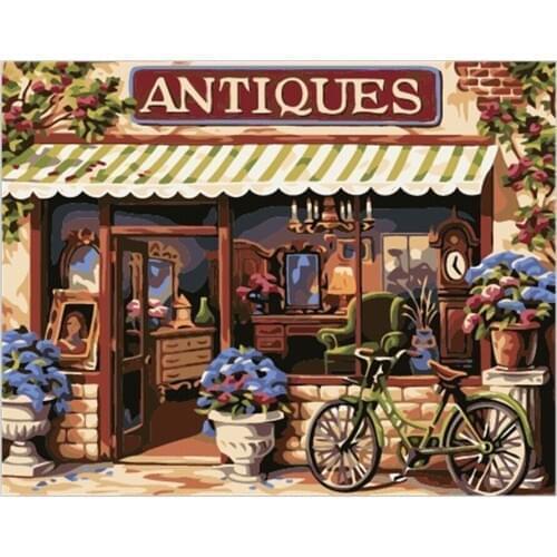 4050cm frameless pictures painting by numbers acrylic diy oil painting canvas art pictures Continental cottages home decor MS111