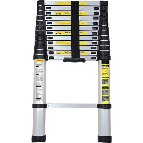 5.0m 5.4 Meters Industrial Ladder Foldable Telescopic Stable Non-Slip Aluminum Ladder Household 13/14 Steps Straight Ladders