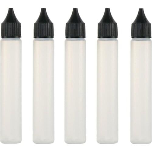 5pcs/lot 30ml Plastic Bottle E Liquid Bottle With Wide Neck Empty Pen Style Dropper Bottle Free Shipping