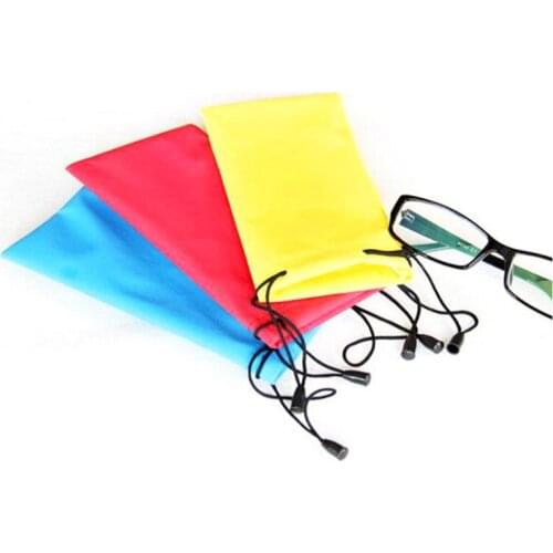 5pcs/lot Eyewear Sunglasses Bag Pouch Multi-Functional Soft Cloth Cleaning Optical Glasses Case Container