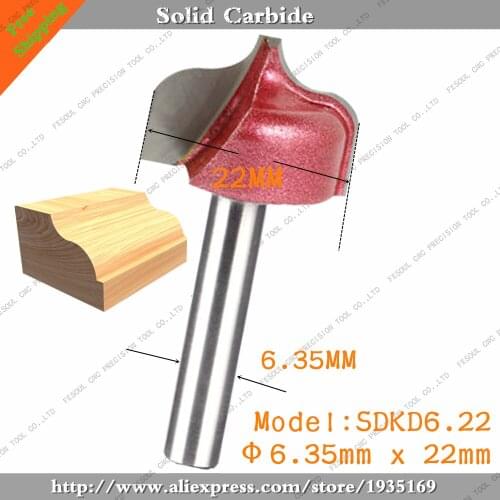 6.35mm*22mm-10pcs,Free shipping CNC 3D Engraving Woodworking Milling Cutter,Solid carbide End Mill,Wood Tools,insert Router Bit
