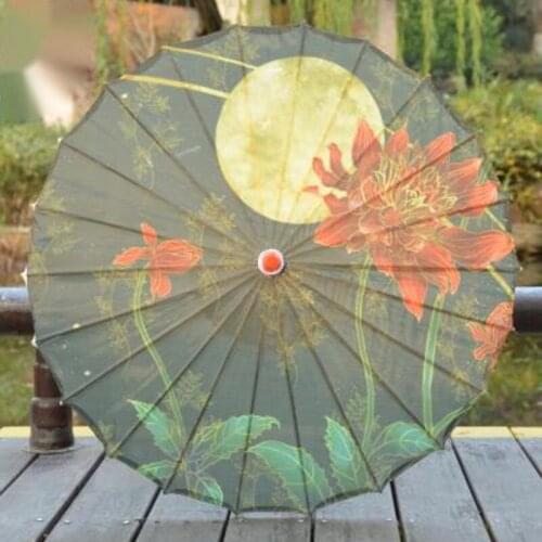 82CM Cloth Oil Paper Umbrella Hanfu Womens Ancient Dance Craft Umbrella Cheongsam Ceiling Decoration Umbrella Chinese Style