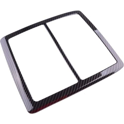 Car Black Front Roof Reading Light Cover Trim Carbon Fiber Style ABS Fit For Toyota Tacoma 2016 2017 2018 2019 2020