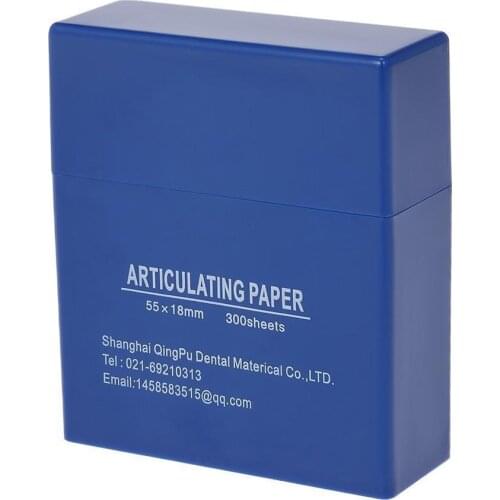 300 Sheet/Box Teeth Care Double Sided 55mm * 18mm Blue High Quality Dentist Lab Products Dental Articulating Paper