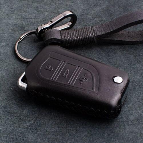 1 Pcs Genuine Leather Car Key Case Cover Keyfob Protect Shell For Toyota COROLLA Camry CROWN LEVIN Reiz EZ RAV4 Highlander
