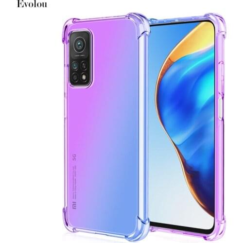 For Xiaomi 10T Pro 5G Soft Case Transparent Gradient Shockproof Phone Case For MI 10T Pro 5G 10T Lite POCO X3 NFC Note 9 Pro Max