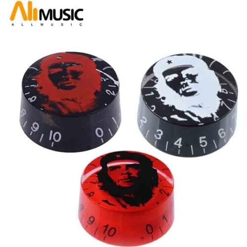 4pcs colorful platic Speed Control Knobs for Electric Guitar Guitar Pots Tone Volume Knobs Buttons with Guevara Che