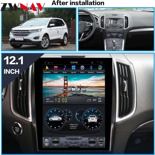 For Ford EDGE 2015-2018 Tesla Style Android 9 Car No DVD Player GPS Navigation Carplay Head Unit Multimedia Player Radio Stereo