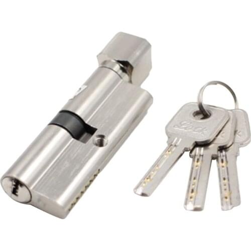 1Set Door Cylinder Lock Anti-theft Entrance Metal Door Lock with 3 Keys for Home B85C